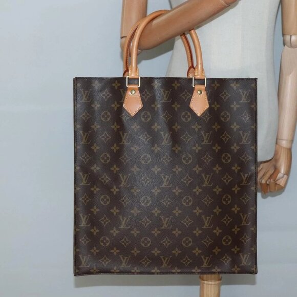 LOUIS VUITTON Monogram Sac Plat Hand Bag M51140 LV Auth 134747 - Picture 1 of 16